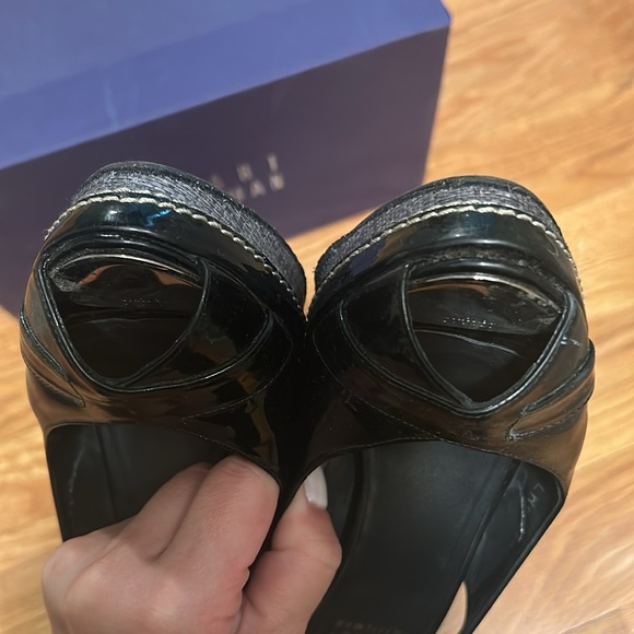 Stuart Weitzman Black Patent Capexcise Wedge in 7 - Picture 6 of 7